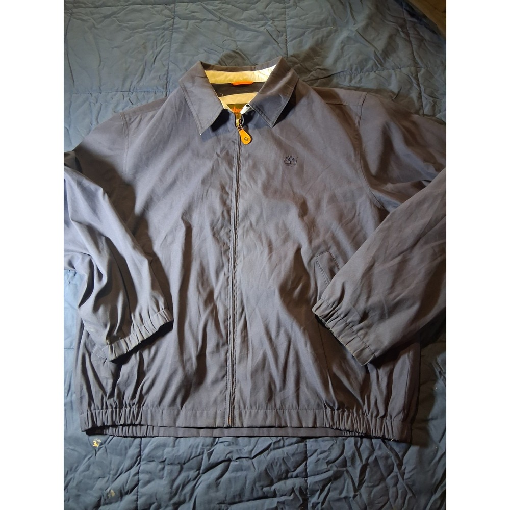 Timberland Weathergear Waterproof Navy Blue Jacket XL Full Zip Lightweight